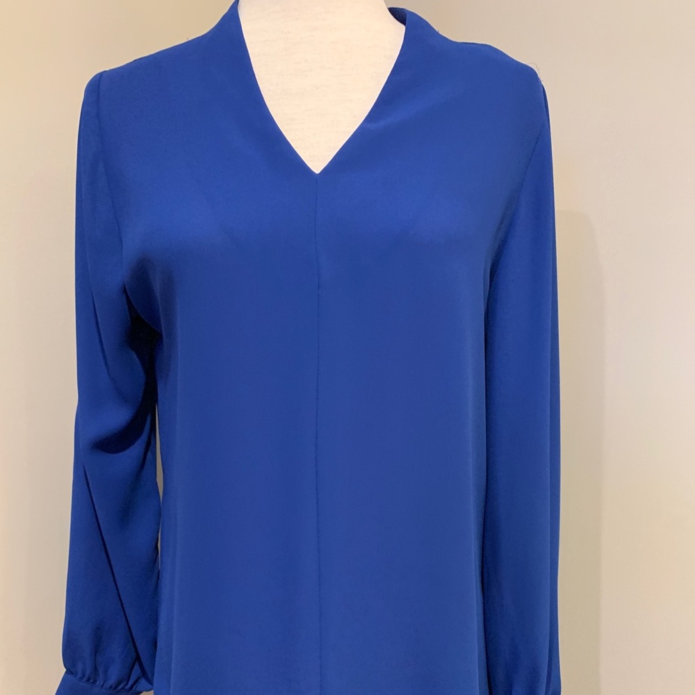 Beautiful Blue Long Sleeve Blouse, Size Small